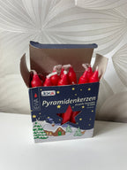 Kalėdinių piramidinių žvakių rinkinys (15 vnt.) - Daiktų atokvėpis