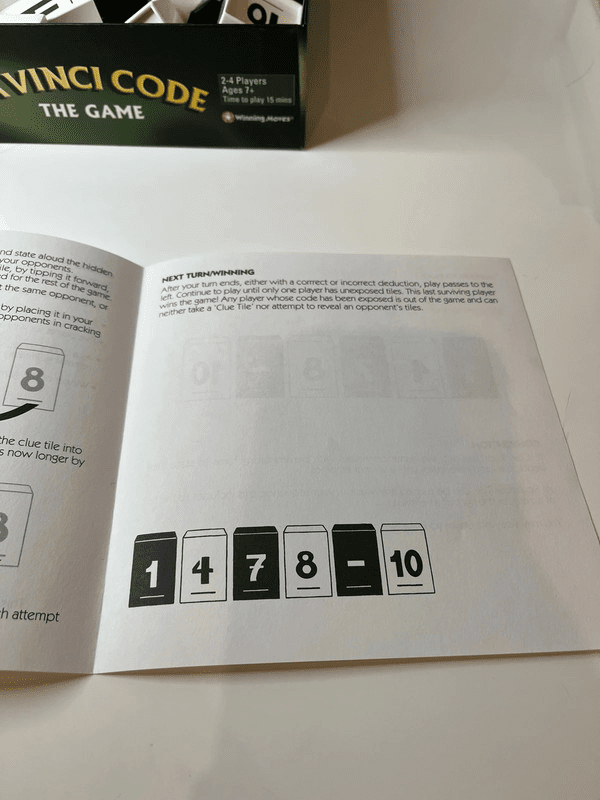 Stalo žaidimas „Da Vinci Code: The Game“ - Daiktų atokvėpis