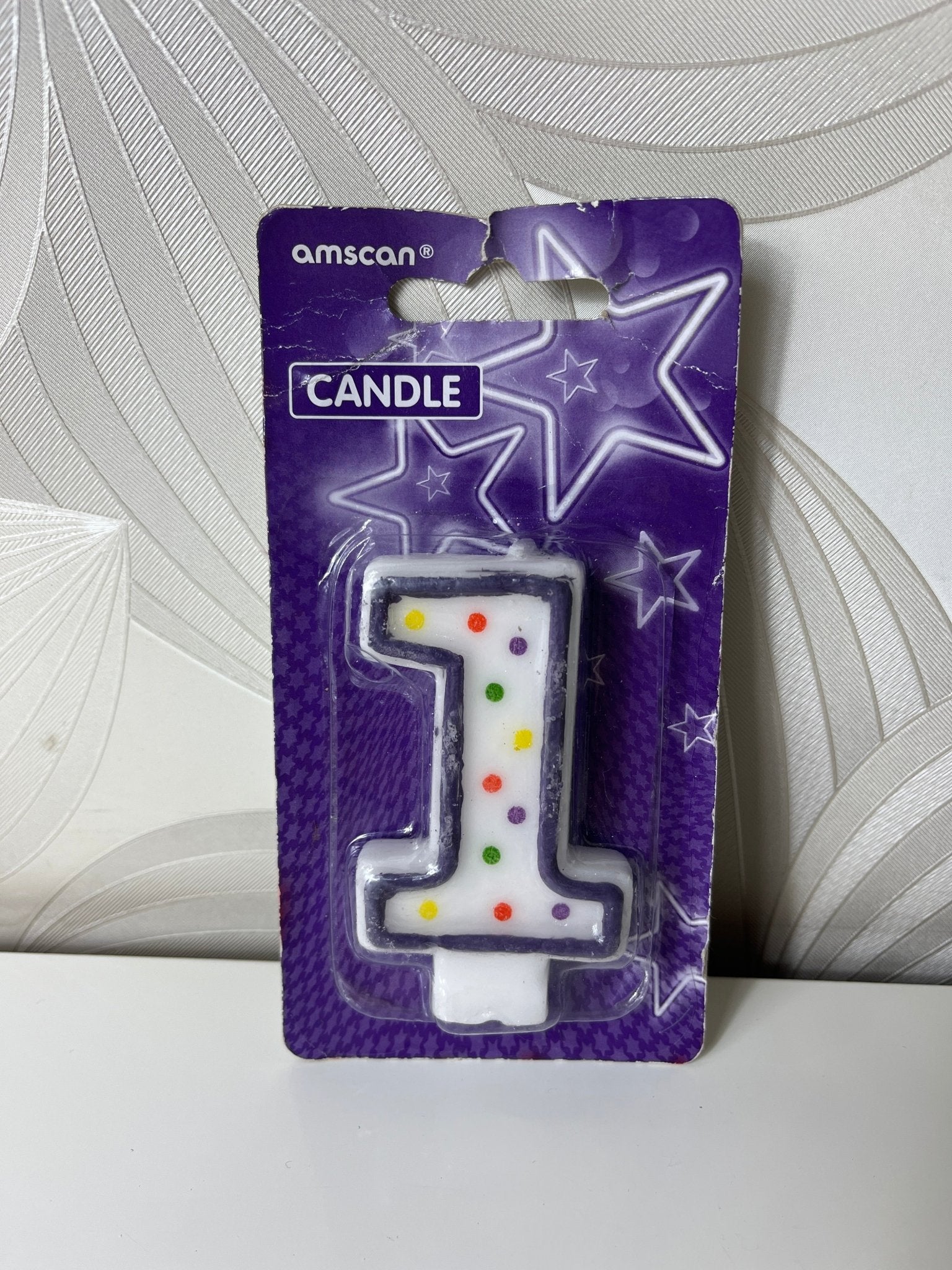 Šventinė žvakutė su skaičiumi „1“ - Daiktų atokvėpis