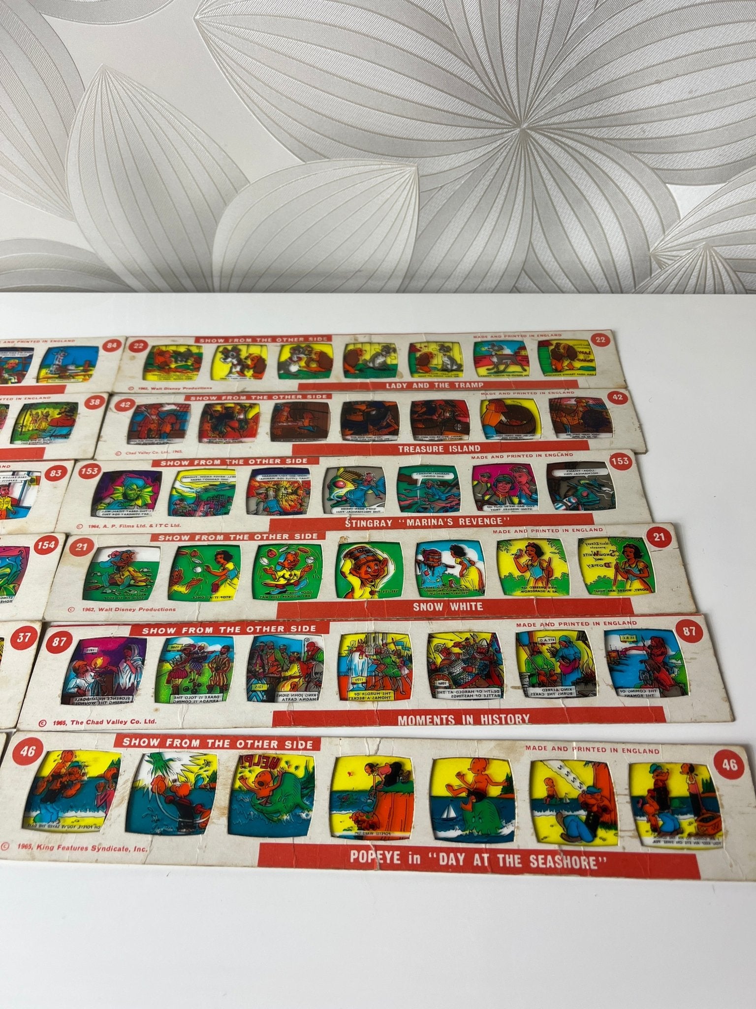 Vintažinės kino skaidrės – komiksai (12 vnt.) - Daiktų atokvėpis