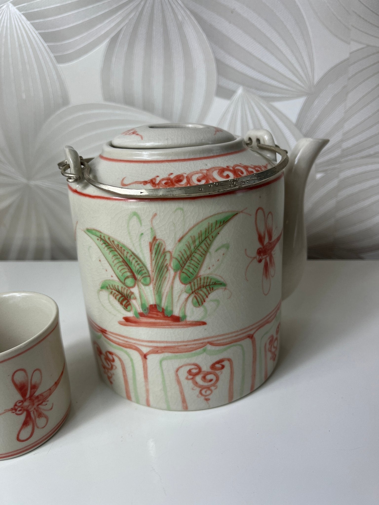 Vintažinis arbatinuko ir puodelio rinkinys - Daiktų atokvėpis