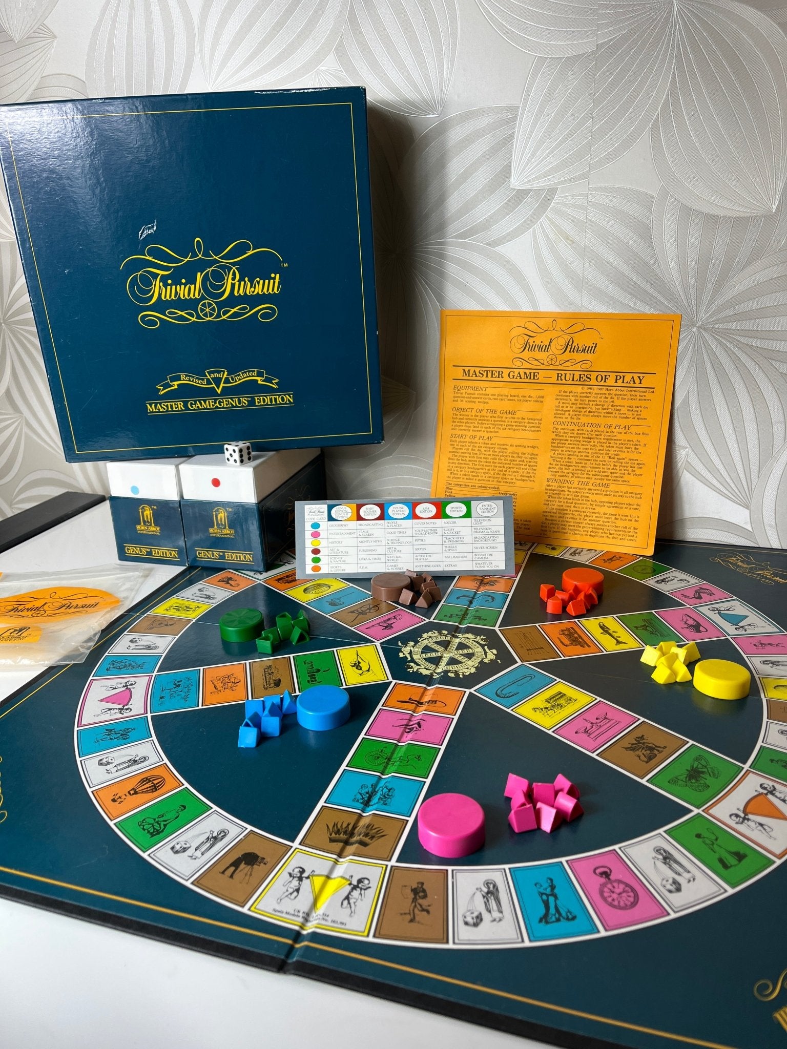 Vintažinis stalo žaidimas „Trivial Pursuit – Master Game Genius Edition“ (1983 m., 1987 m.) - Daiktų atokvėpis
